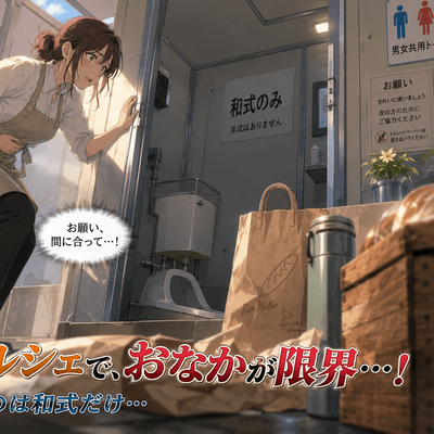 和式トイレしか空いてなかった