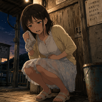 スカートしゃがみ