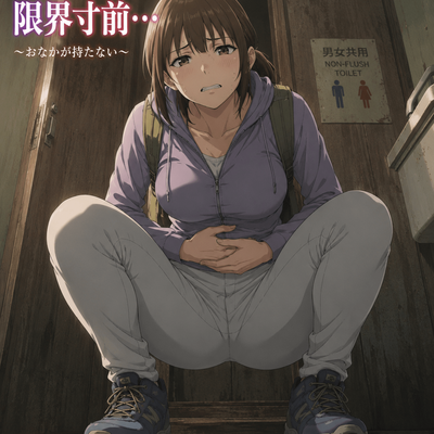 しゃがみパンツスタイル